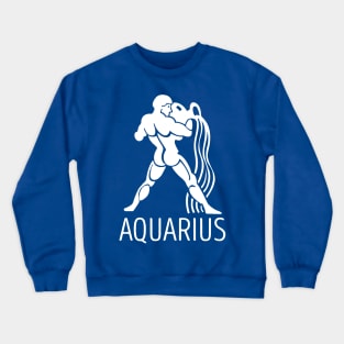 Astrological Zodiac Tee Shirts - Aquarius the Water-Bearer Crewneck Sweatshirt